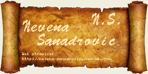 Nevena Sanadrović vizit kartica
